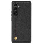 Samsung Galaxy A56 5G dirbtinės odos apsauginis dėklas, suderinamas su magnetiniais laikikliais (juodas)