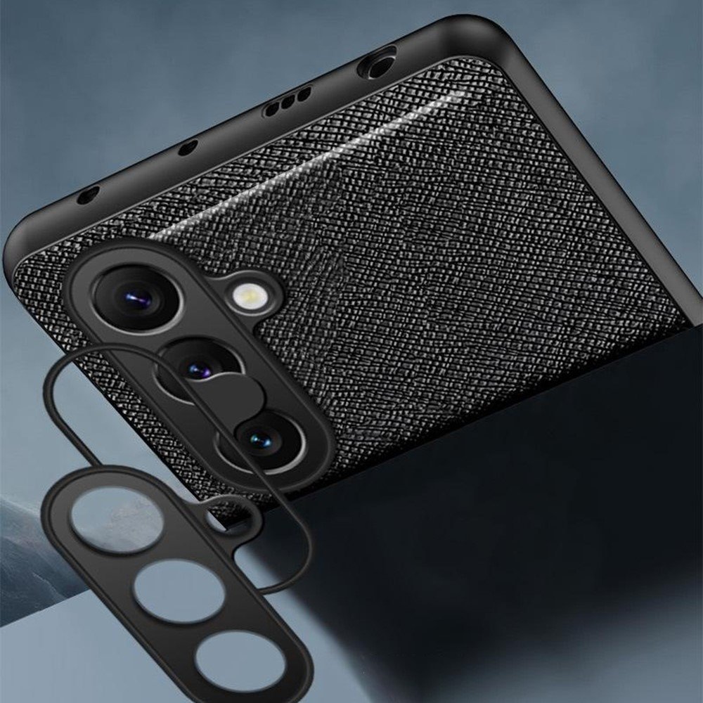 Samsung Galaxy A56 5G dirbtinės odos apsauginis dėklas, suderinamas su magnetiniais laikikliais (juodas) - Image 3