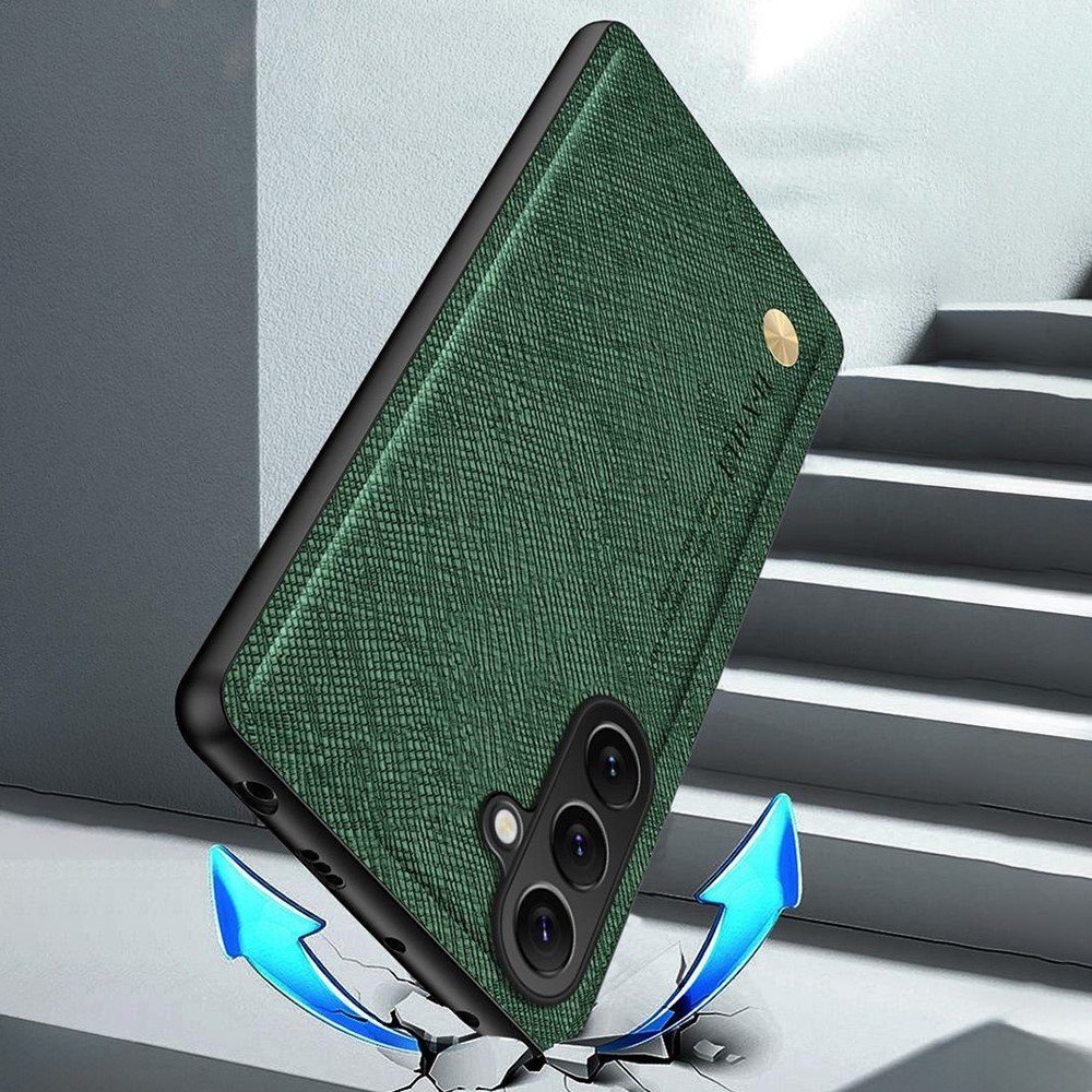 Samsung Galaxy A56 5G dirbtinės odos apsauginis dėklas, suderinamas su magnetiniais laikikliais (juodas) - Image 6
