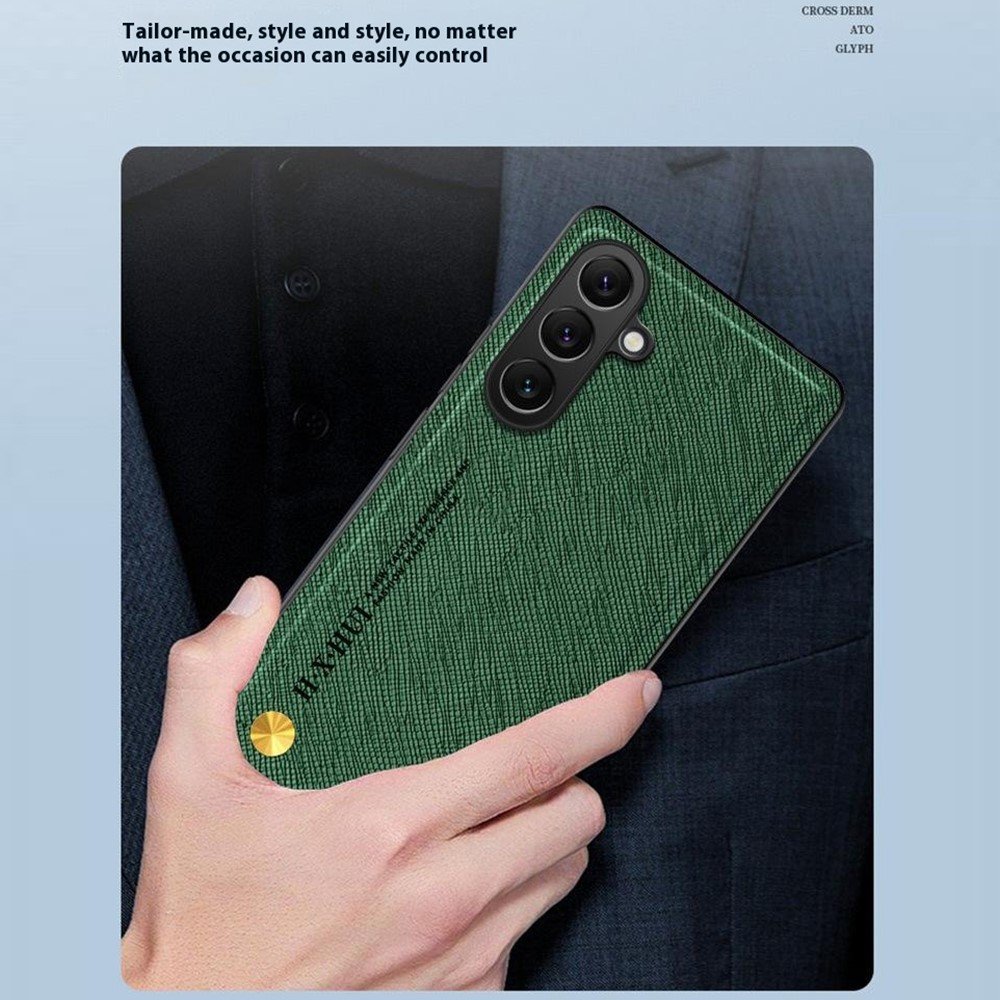 Samsung Galaxy A56 5G dirbtinės odos apsauginis dėklas, suderinamas su magnetiniais laikikliais (juodas) - Image 7