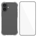 WANLONFENG 2 dalių dėklo ir ekrano apsaugos rinkinys, skirtas Apple iPhone 17 (skaidrus)