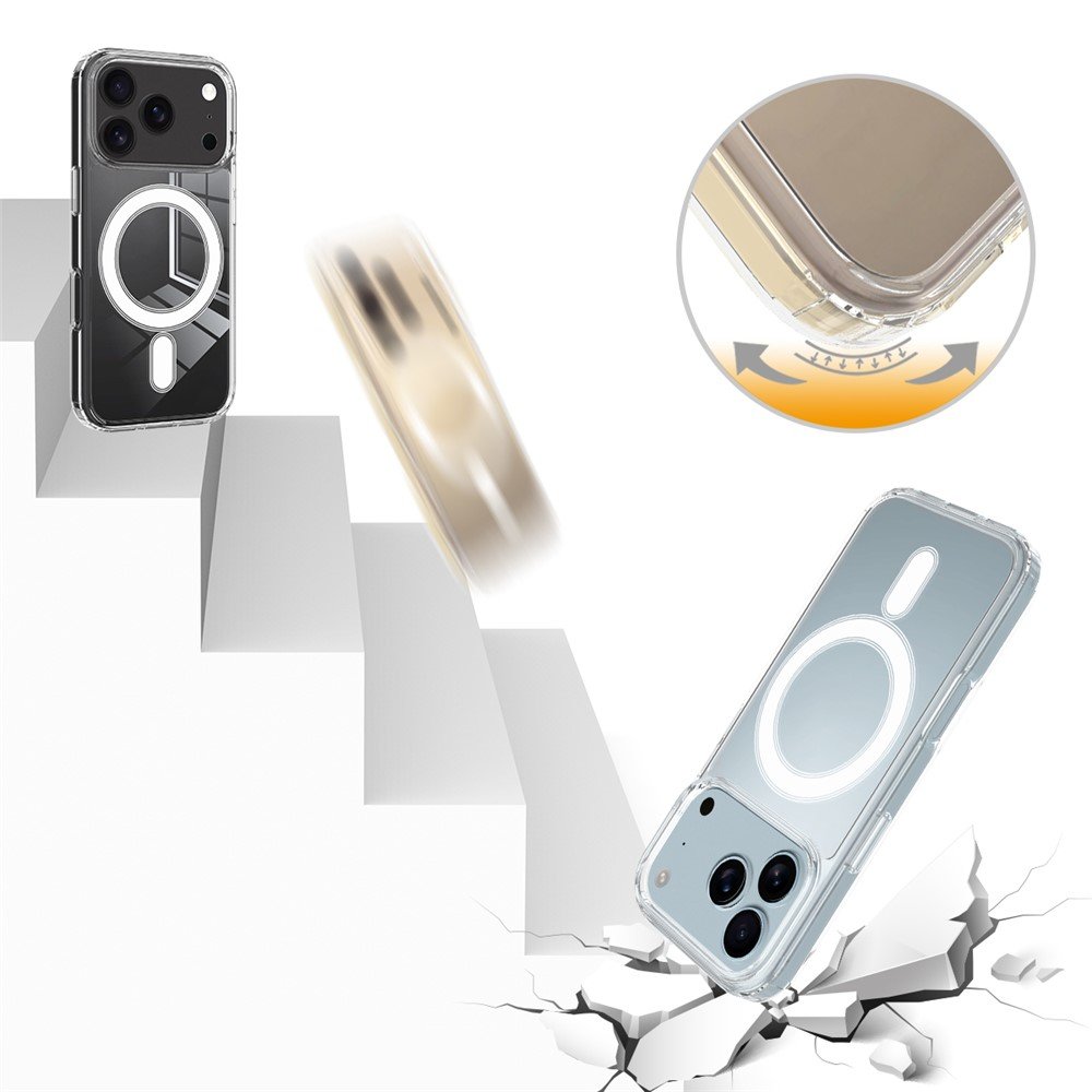 Apple iPhone 17 Pro Max apsauginis dėklas su MagSafe (skaidrus) - Image 8