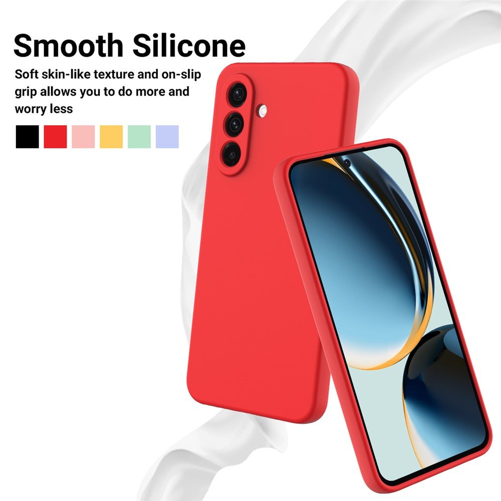Samsung Galaxy A17 4G / A17 5G skystojo silikono dėklas su riešo dirželiu (raudonas) - Image 3