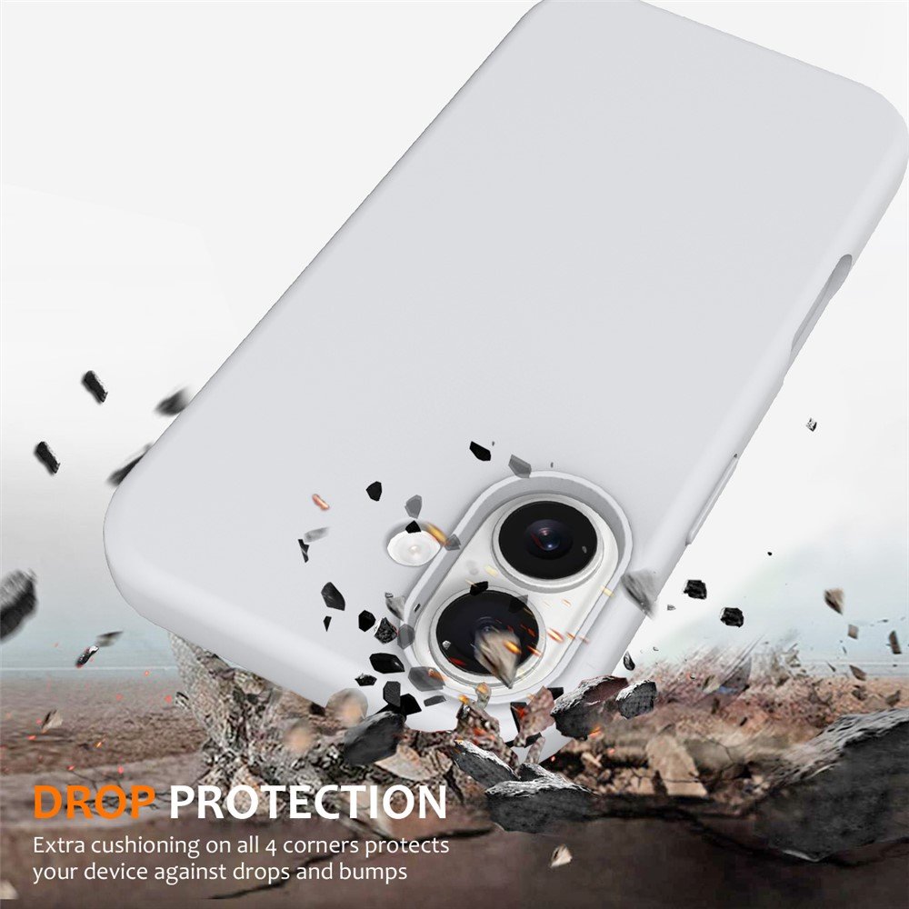 Apple iPhone 17 skystojo silikono dėklas su MagSafe (baltas) - Image 2