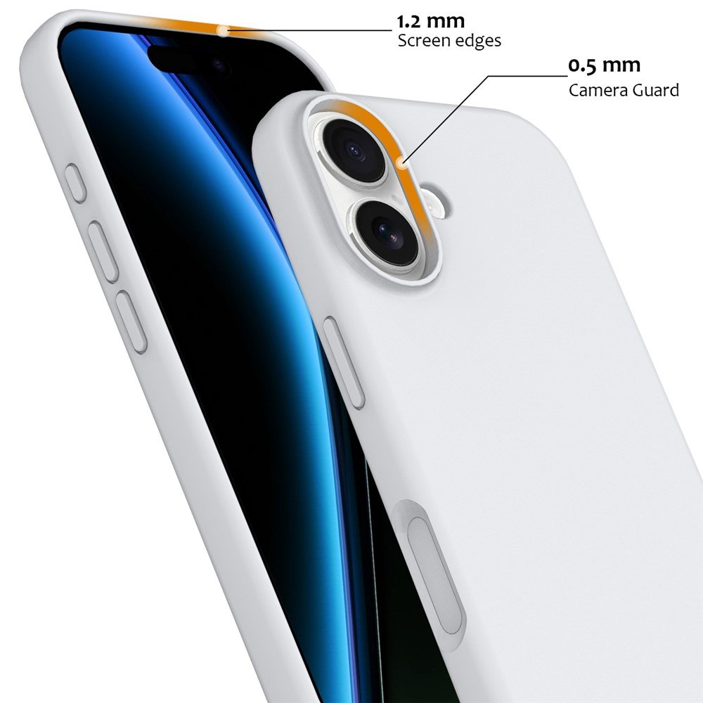 Apple iPhone 17 skystojo silikono dėklas su MagSafe (baltas) - Image 6