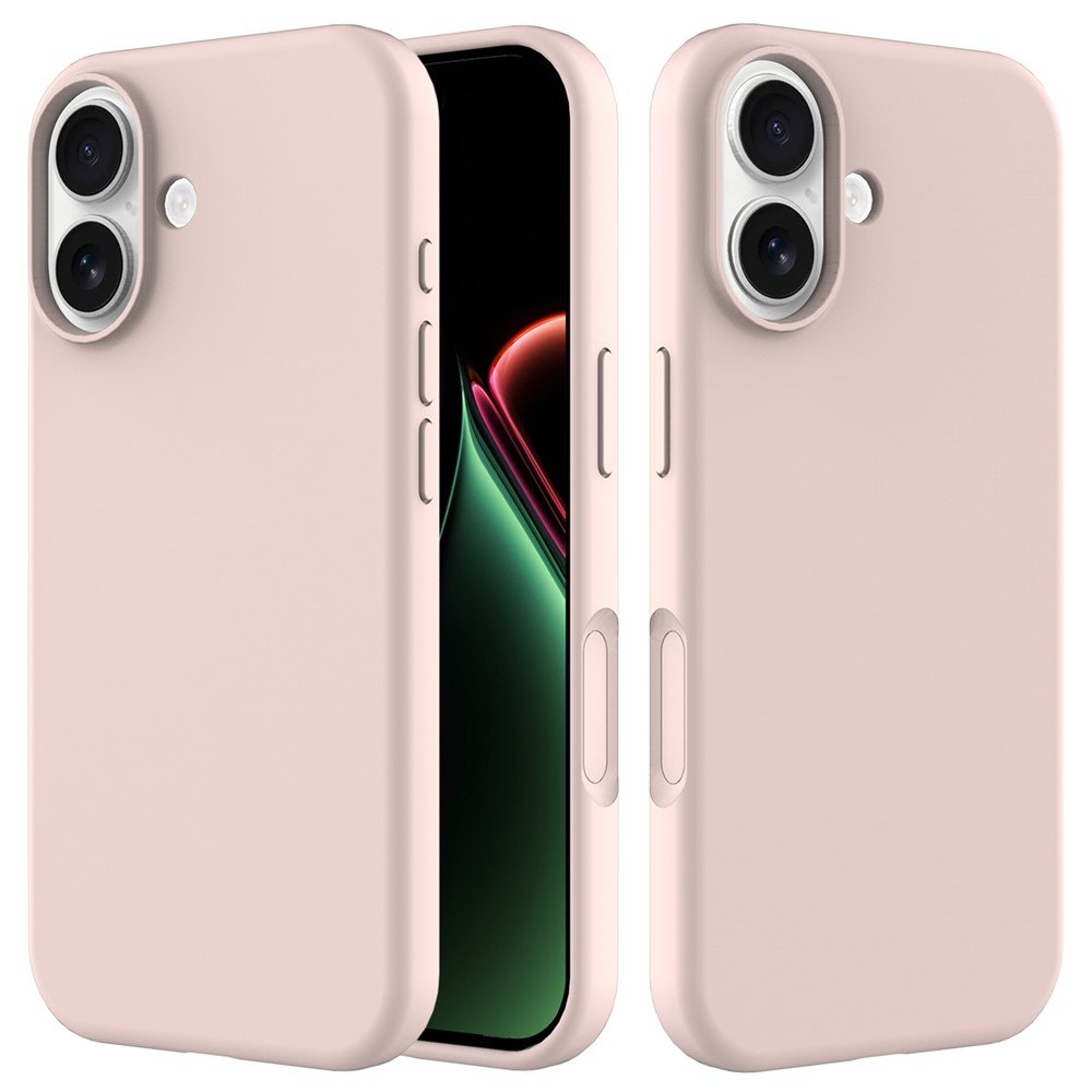 Apple iPhone 17 skystojo silikono apsauginis dėklas (rožinis)
