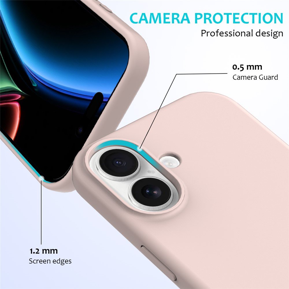 Apple iPhone 17 skystojo silikono apsauginis dėklas (rožinis) - Image 2