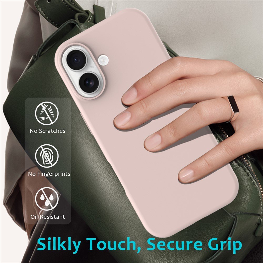 Apple iPhone 17 skystojo silikono apsauginis dėklas (rožinis) - Image 7