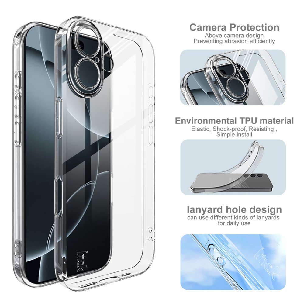 IMAK Apple iPhone 17 plonas apsauginis dėklas (skaidrus) - Image 5