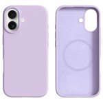 Apple iPhone 17 skystojo silikono dėklas su MagSafe (šviesiai violetinis)