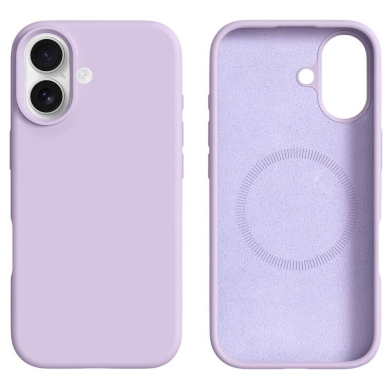 Apple iPhone 17 skystojo silikono dėklas su MagSafe (šviesiai violetinis)