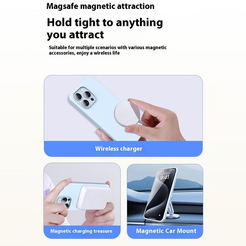Apple iPhone 16 Pro Max plonas skystojo silikono dėklas su MagSafe (juodas) - Image 2