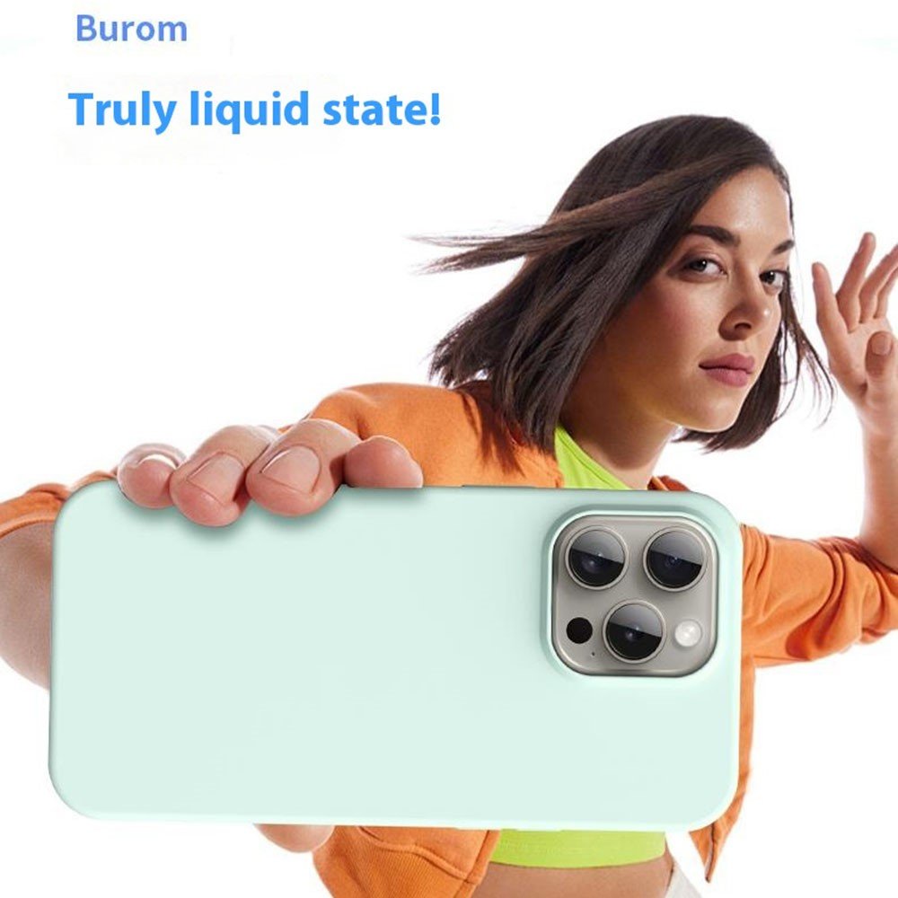 Apple iPhone 16 Pro Max plonas skystojo silikono dėklas su MagSafe (juodas) - Image 5