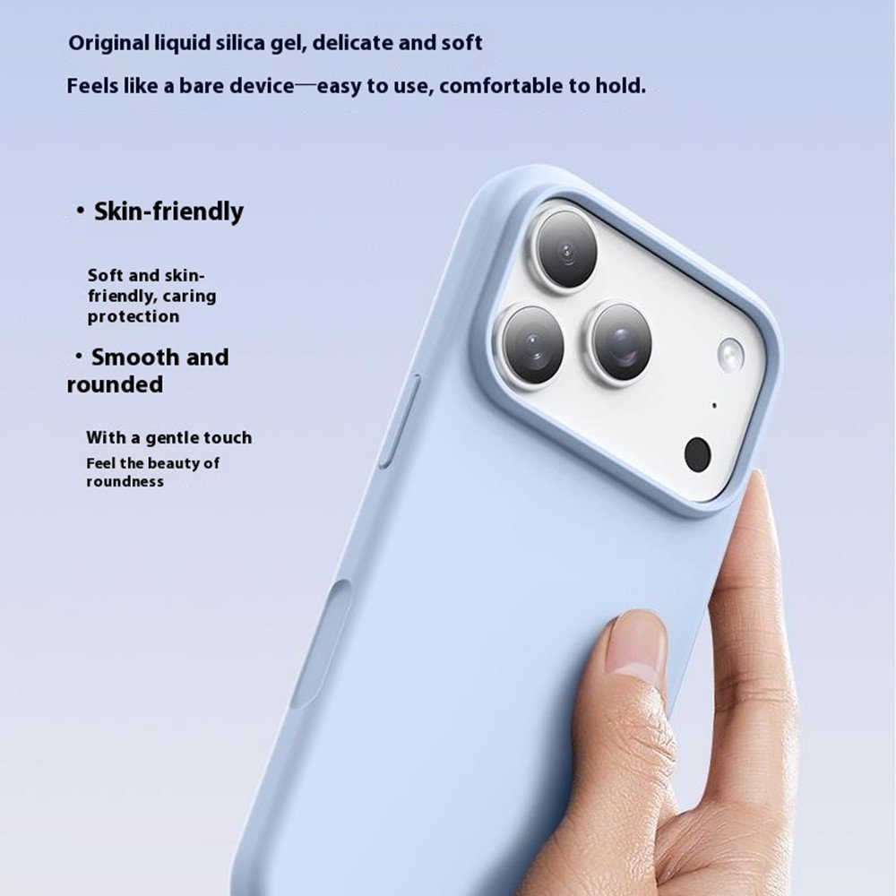 Apple iPhone 17 Pro Max plonas skystojo silikono dėklas su MagSafe (juodas) - Image 4