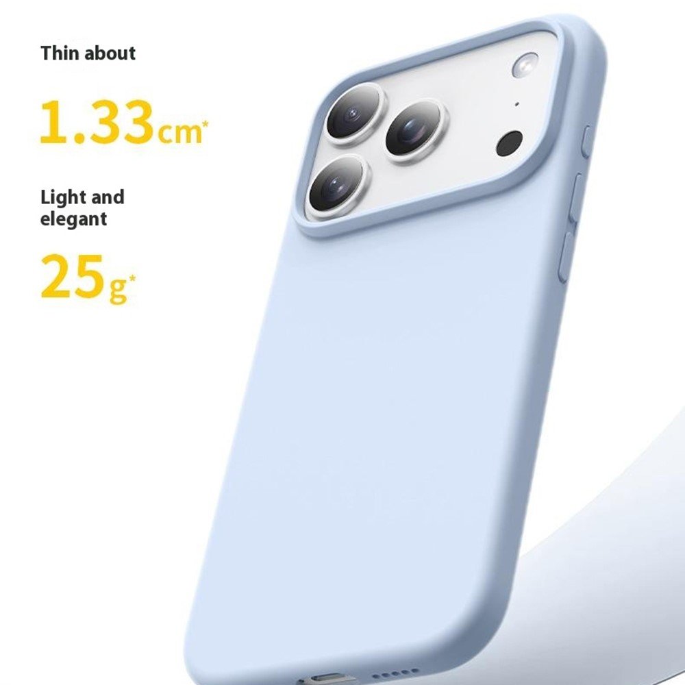 Apple iPhone 17 Pro Max plonas skystojo silikono dėklas su MagSafe (juodas) - Image 5