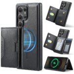 MAGKING Samsung Galaxy S25 Ultra dėklas su nuimama magnetine pinigine (juodas)