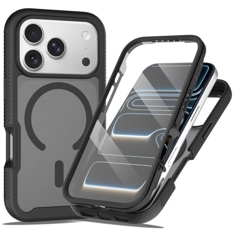 Apple iPhone 17 Pro Max 3 dalių apsauginis dėklas su MagSafe (juodas)