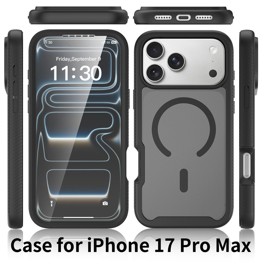Apple iPhone 17 Pro Max 3 dalių apsauginis dėklas su MagSafe (juodas) - Image 7