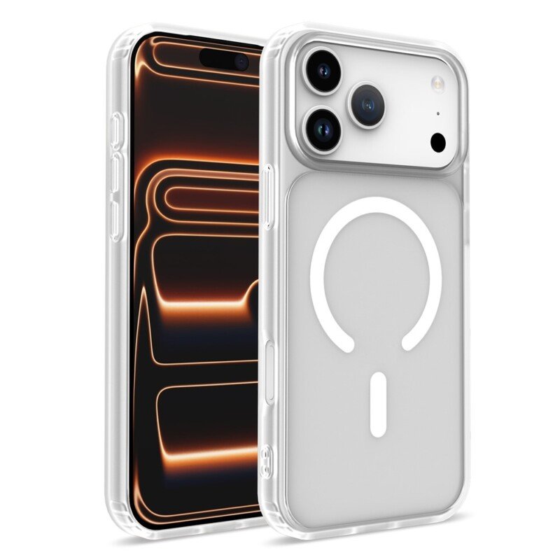 Apple iPhone 17 Pro Max apsauginis dėklas su MagSafe ir matine nugarėle (baltas)