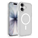 Apple iPhone 17 apsauginis dėklas su MagSafe ir matine nugarėle (baltas)