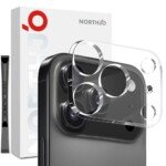 NORTHJO Apple iPhone 17 Pro Max kameros objektyvų apsauginis stiklas (skaidrus)