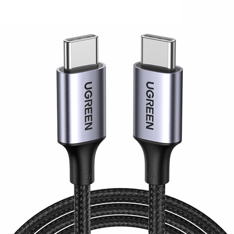 UGREEN 70427 100 W pintas USB-C–USB-C laidas, 1 m (juodas)
