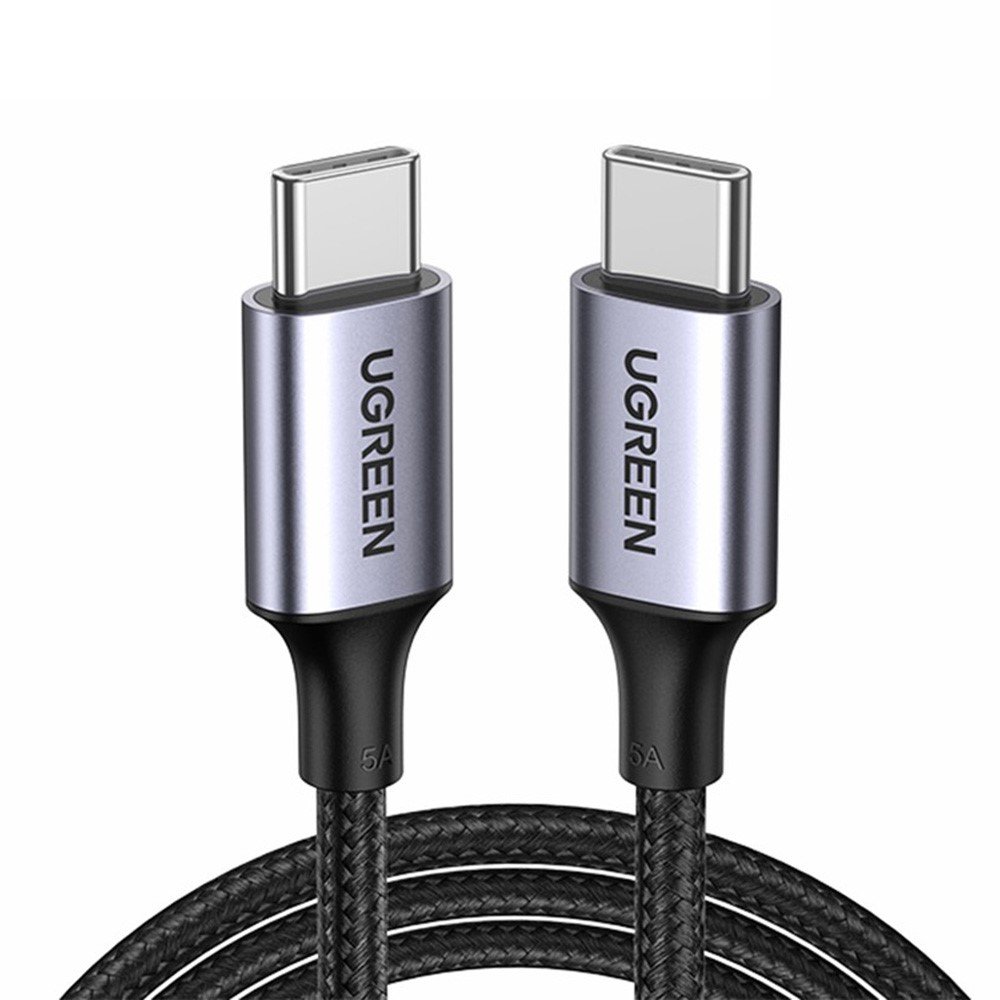 UGREEN 70427 100 W pintas USB-C–USB-C laidas, 1 m (juodas)