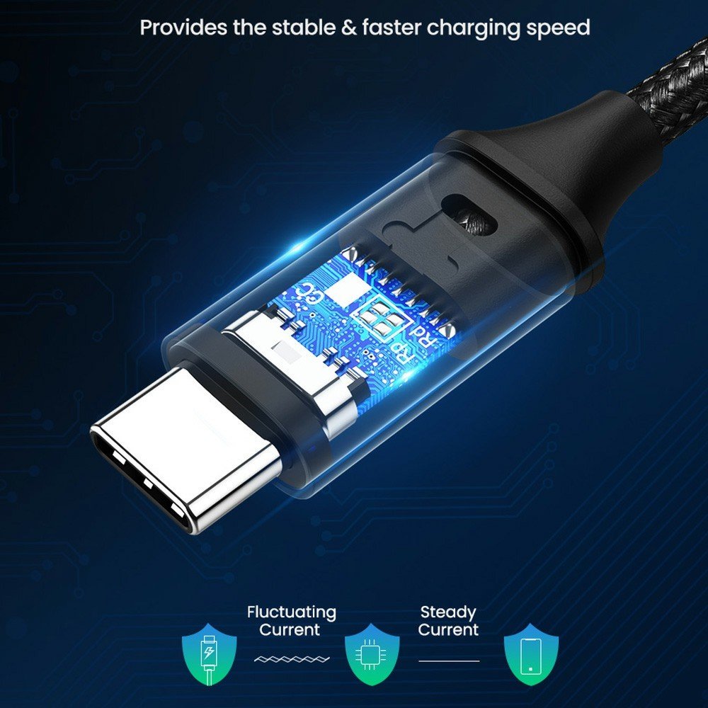 UGREEN 70427 100 W pintas USB-C–USB-C laidas, 1 m (juodas) - Image 5