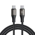 JOYROOM USB-C → USB-C greitojo įkrovimo ir duomenų perdavimo laidas, 100 W, 1,2 m, juodas