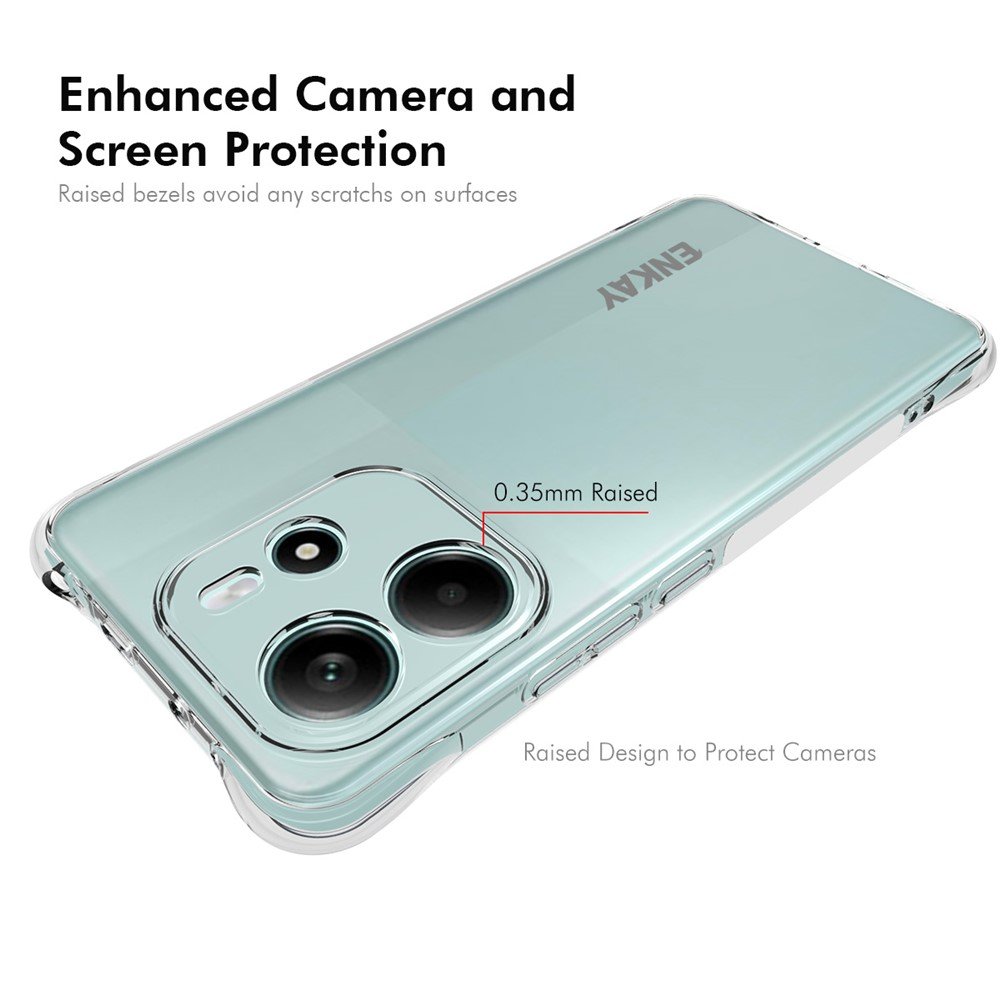 Xiaomi Redmi Note 14 4G dėklas ENKAY, skaidrus - Image 3
