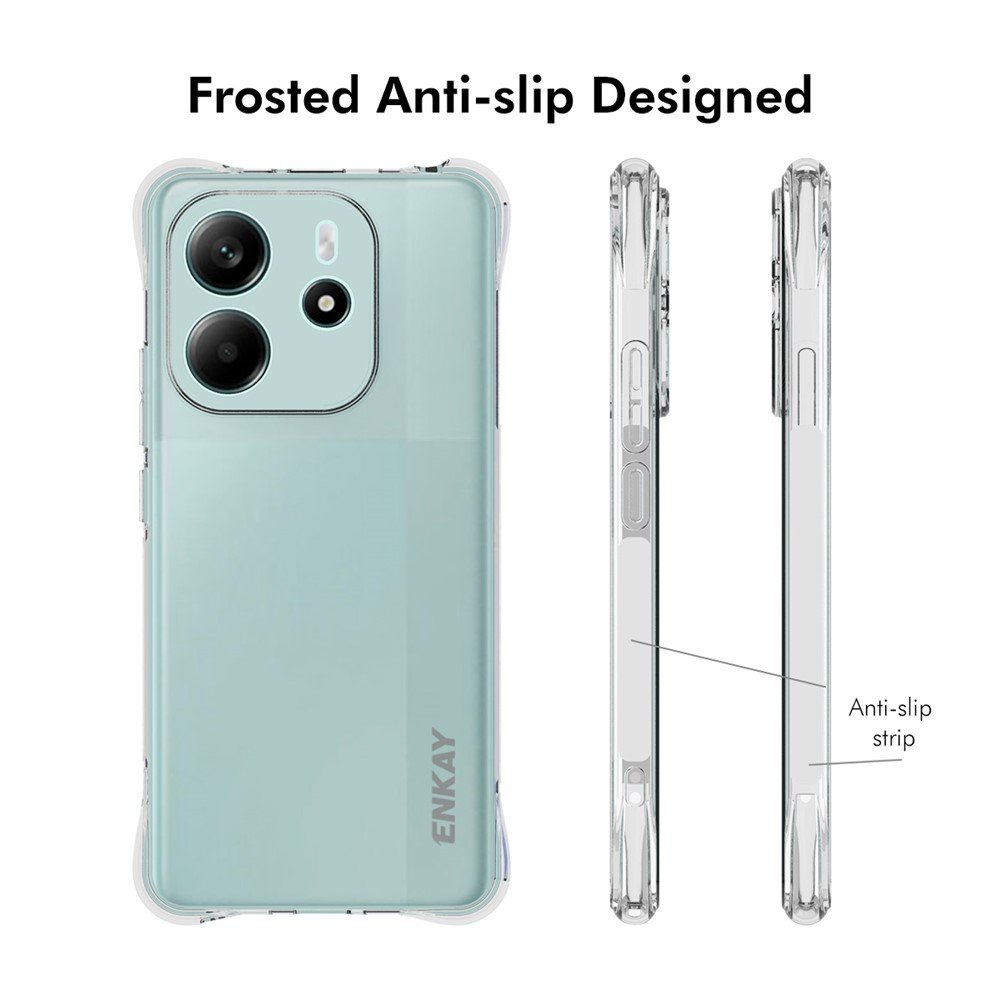 Xiaomi Redmi Note 14 4G dėklas ENKAY, skaidrus - Image 4