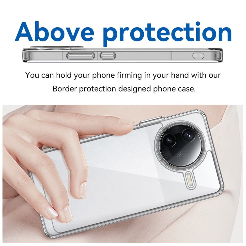 POCO F7 Pro dėklas su apsauginiu stiklu, skaidrus - Image 4