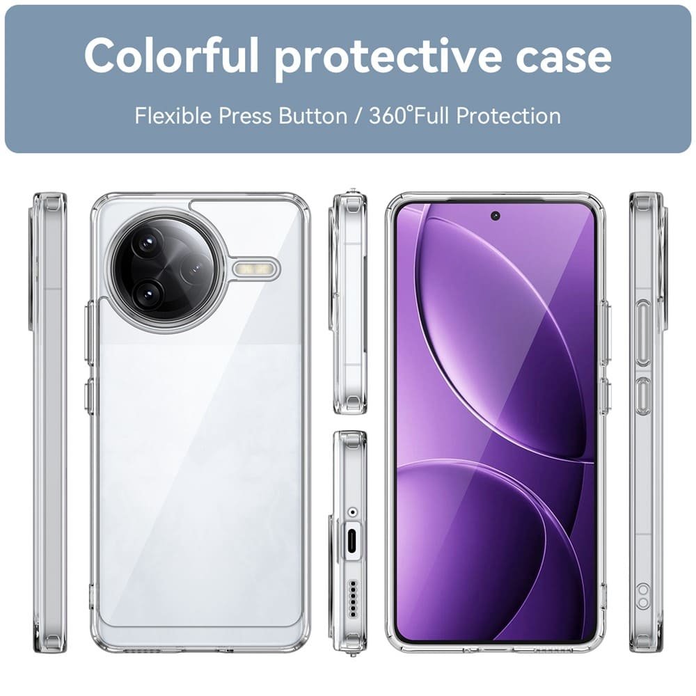 POCO F7 Ultra dėklas su apsauginiu stiklu, skaidrus - Image 9
