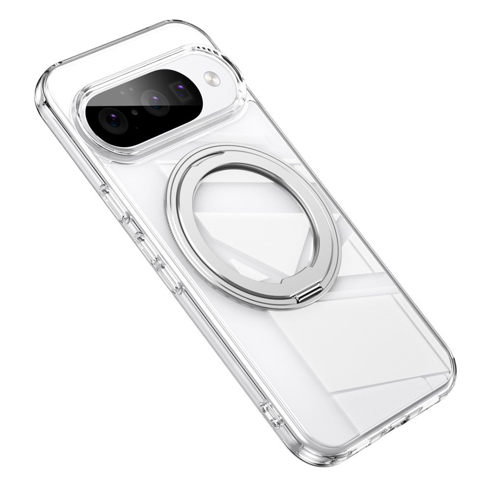 Google Pixel 10 Pro / Pixel 10 dėklas su MagSafe ir 360° stovu, skaidrus - Image 2