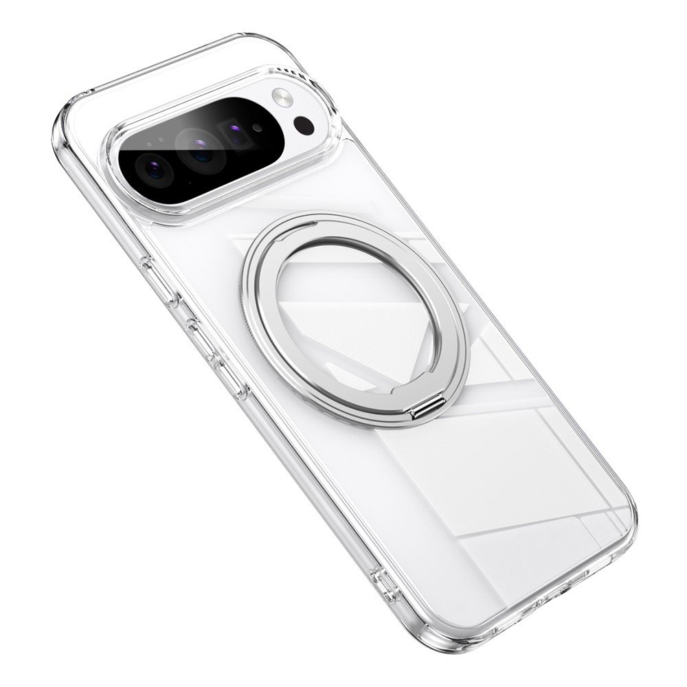 Google Pixel 10 Pro XL dėklas su MagSafe ir 360° stovu, skaidrus - Image 2