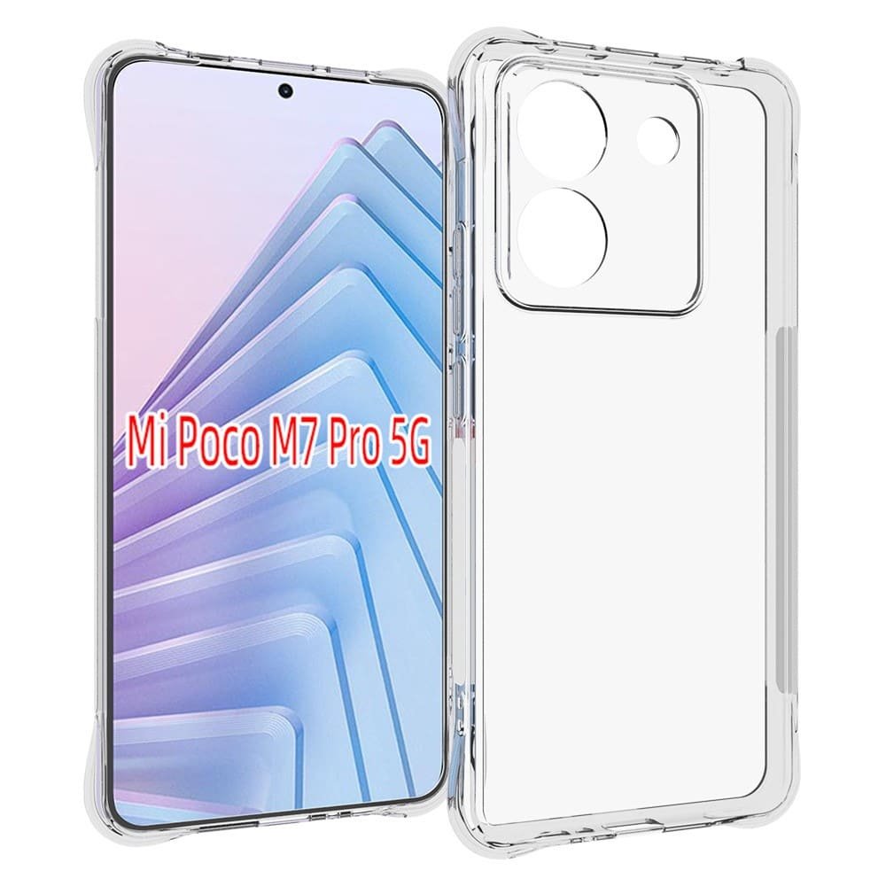 POCO M7 Pro dėklas su 2 apsauginiais stiklais, skaidrus - Image 5