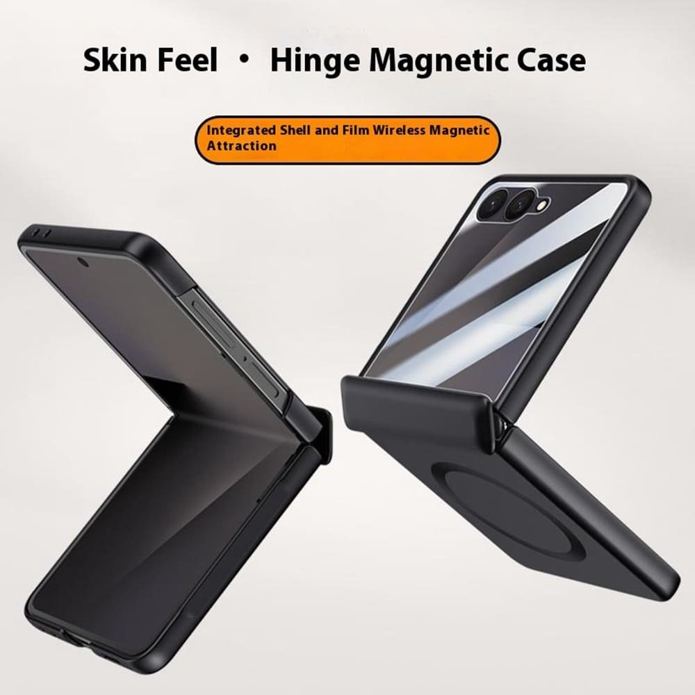 Samsung Galaxy Z Flip 7 dėklas su MagSafe ir apsauginiu stiklu, juodas - Image 4