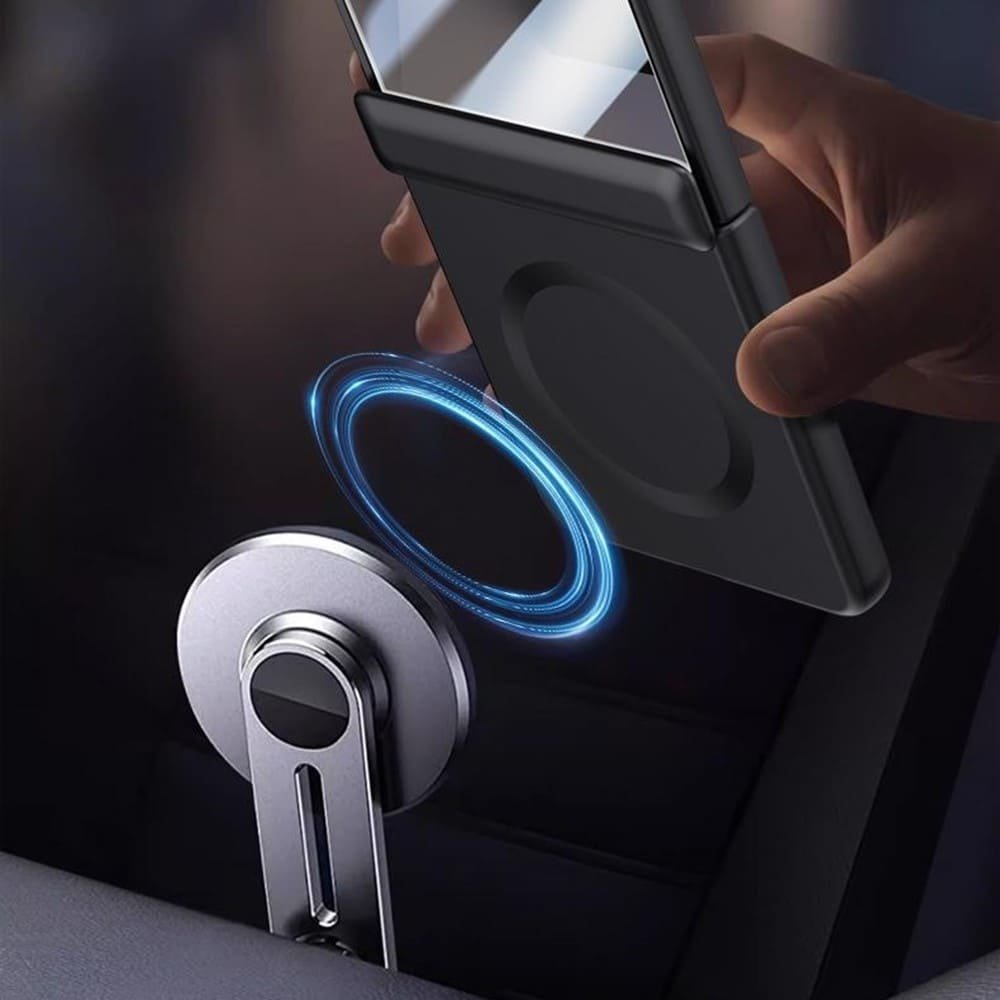 Samsung Galaxy Z Flip 7 dėklas su MagSafe ir apsauginiu stiklu, juodas - Image 6