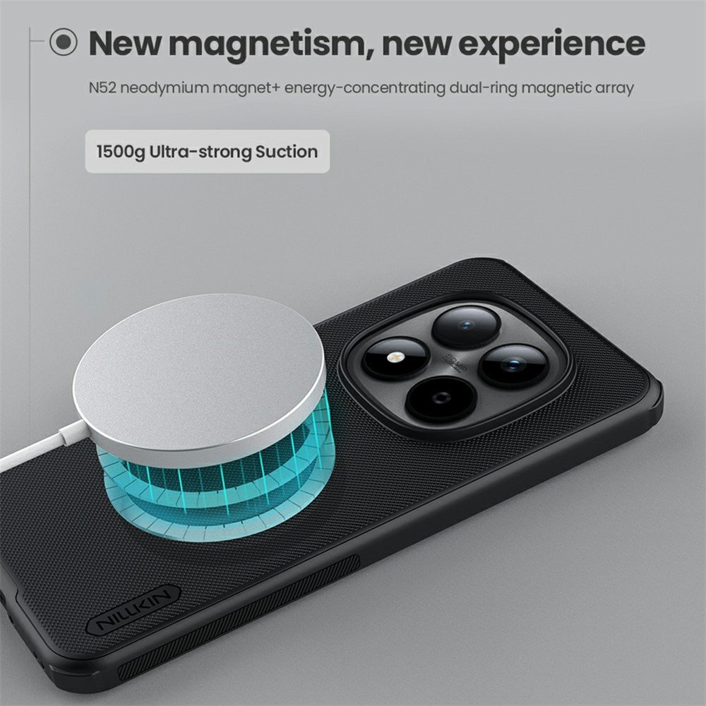 Xiaomi Redmi Note 15 Pro+ 5G / POCO M8 Pro 5G premium dėklas su MagSafe NILLKIN, juodas - Image 10