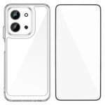 Xiaomi Redmi 15C 4G / 5G dėklas su apsauginiu stiklu WANLONFENG, skaidrus