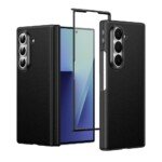 Samsung Galaxy Z Fold 6 dėklas su MagSafe ir apsauginiu stiklu, juodas