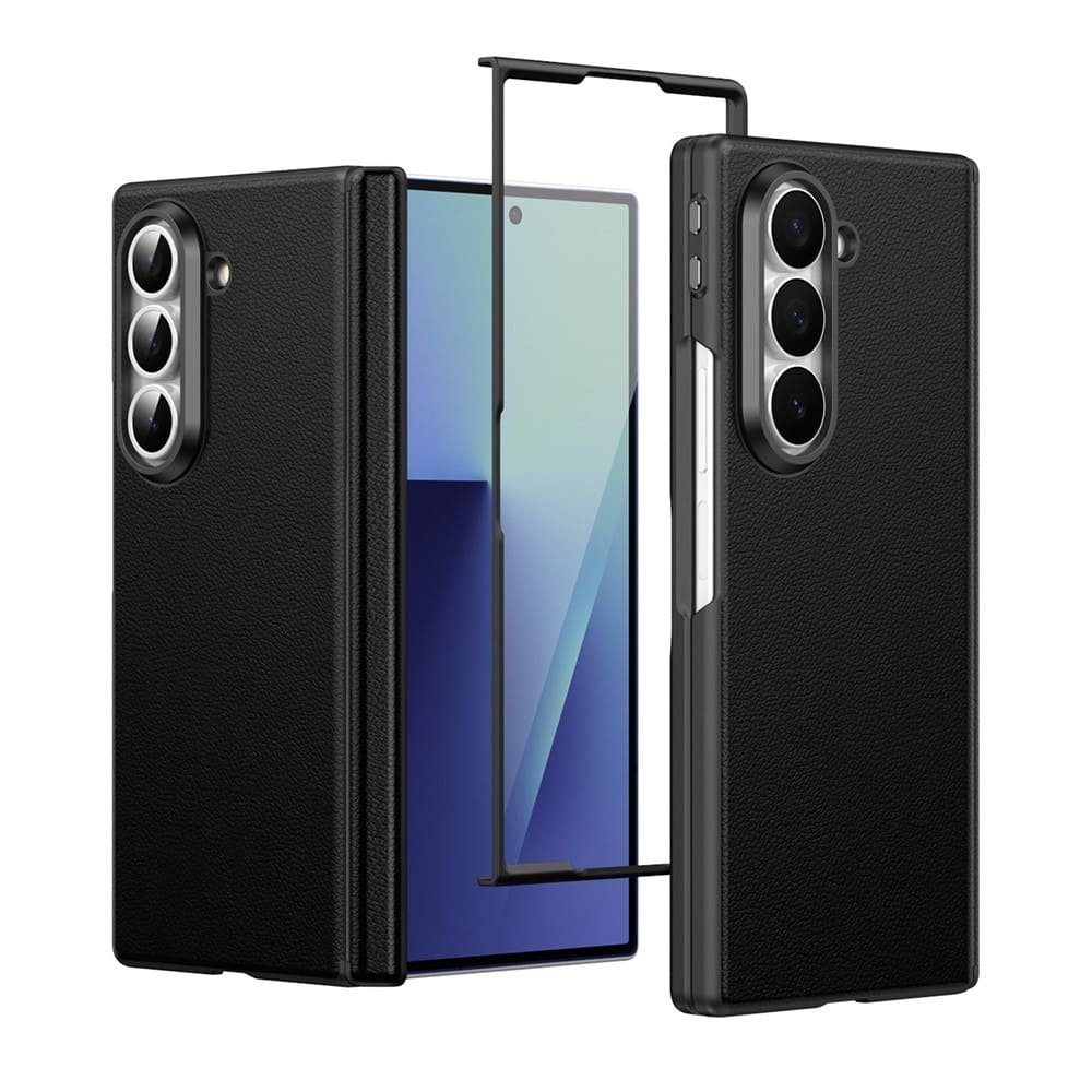 Samsung Galaxy Z Fold 6 dėklas su MagSafe ir apsauginiu stiklu, juodas