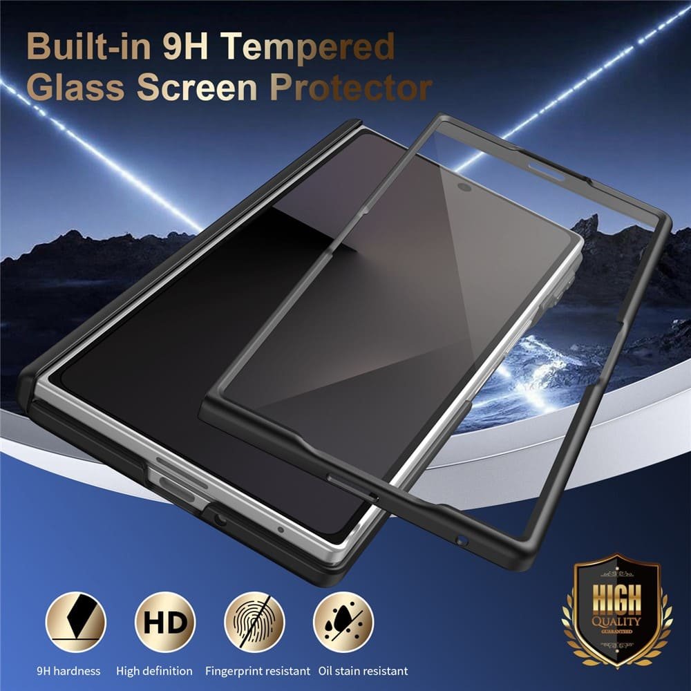 Samsung Galaxy Z Fold 6 dėklas su MagSafe ir apsauginiu stiklu, juodas - Image 4