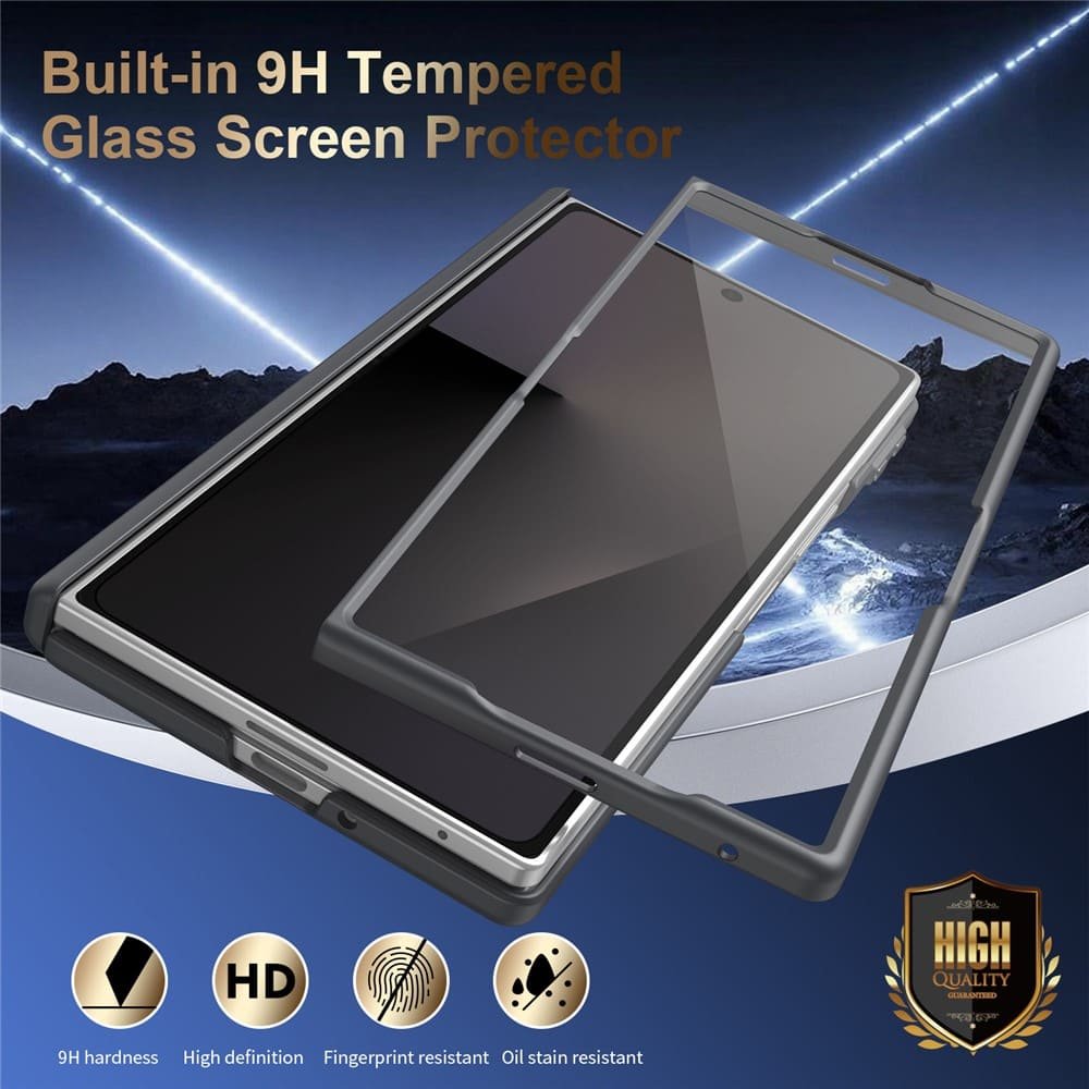 Samsung Galaxy Z Fold 7 dėklas su MagSafe ir apsauginiu stiklu, juodas - Image 5