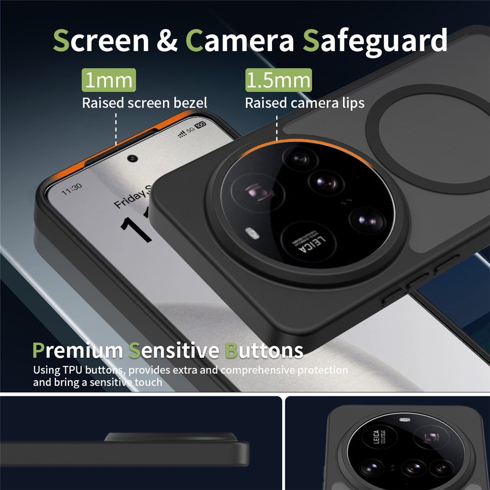 Xiaomi 15 Ultra dėklas su MagSafe, juodas - Image 3