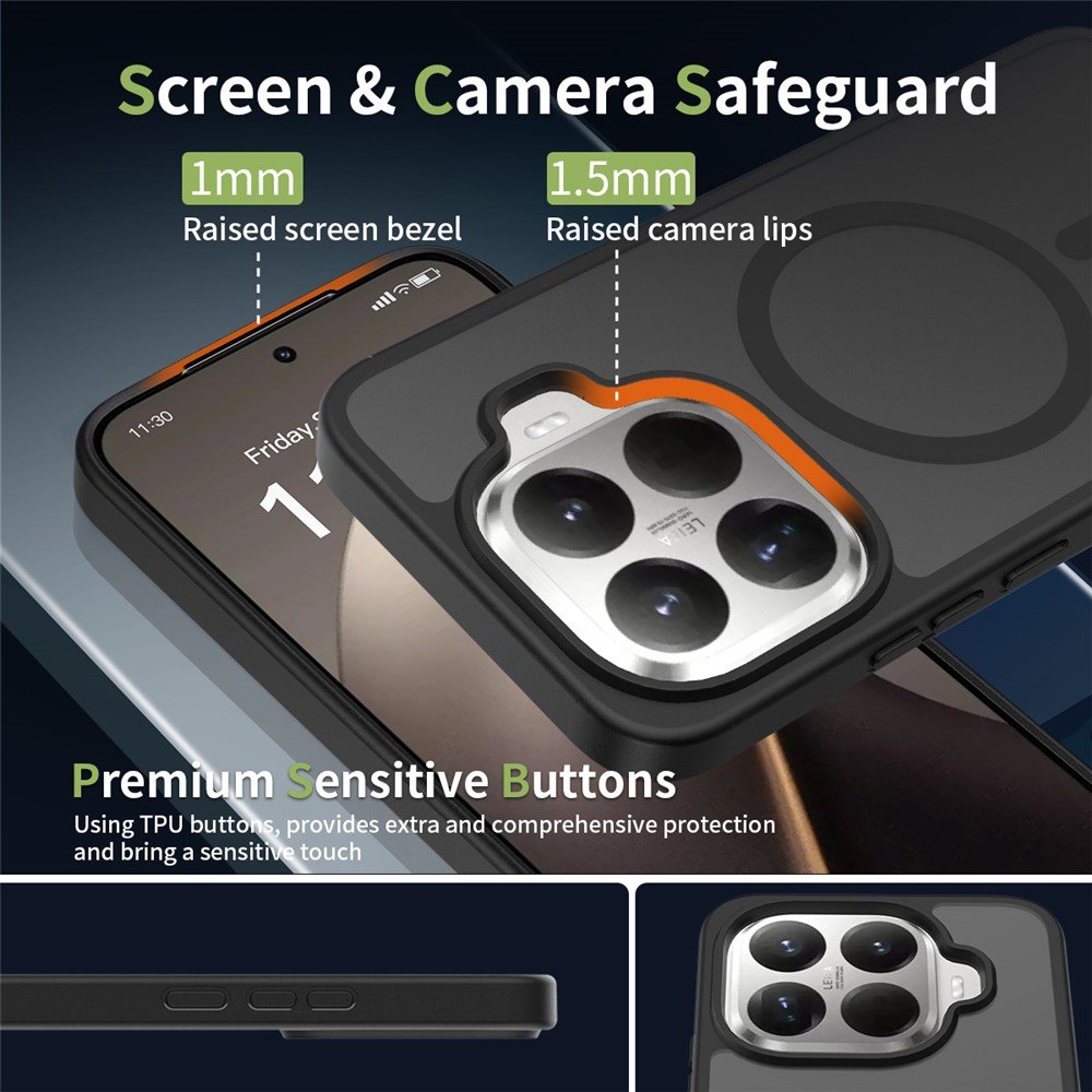 Xiaomi 15T Pro dėklas su MagSafe, juodas - Image 3
