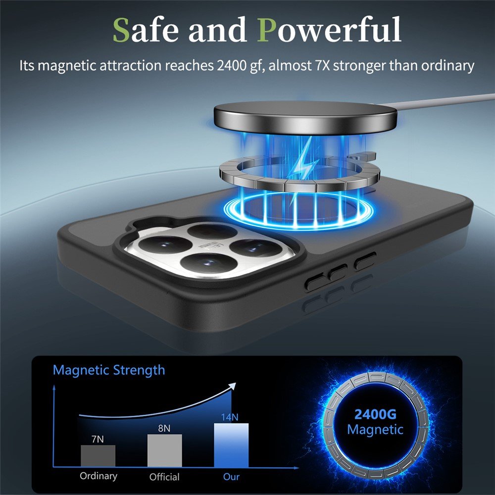 Xiaomi 15T Pro dėklas su MagSafe, juodas - Image 6