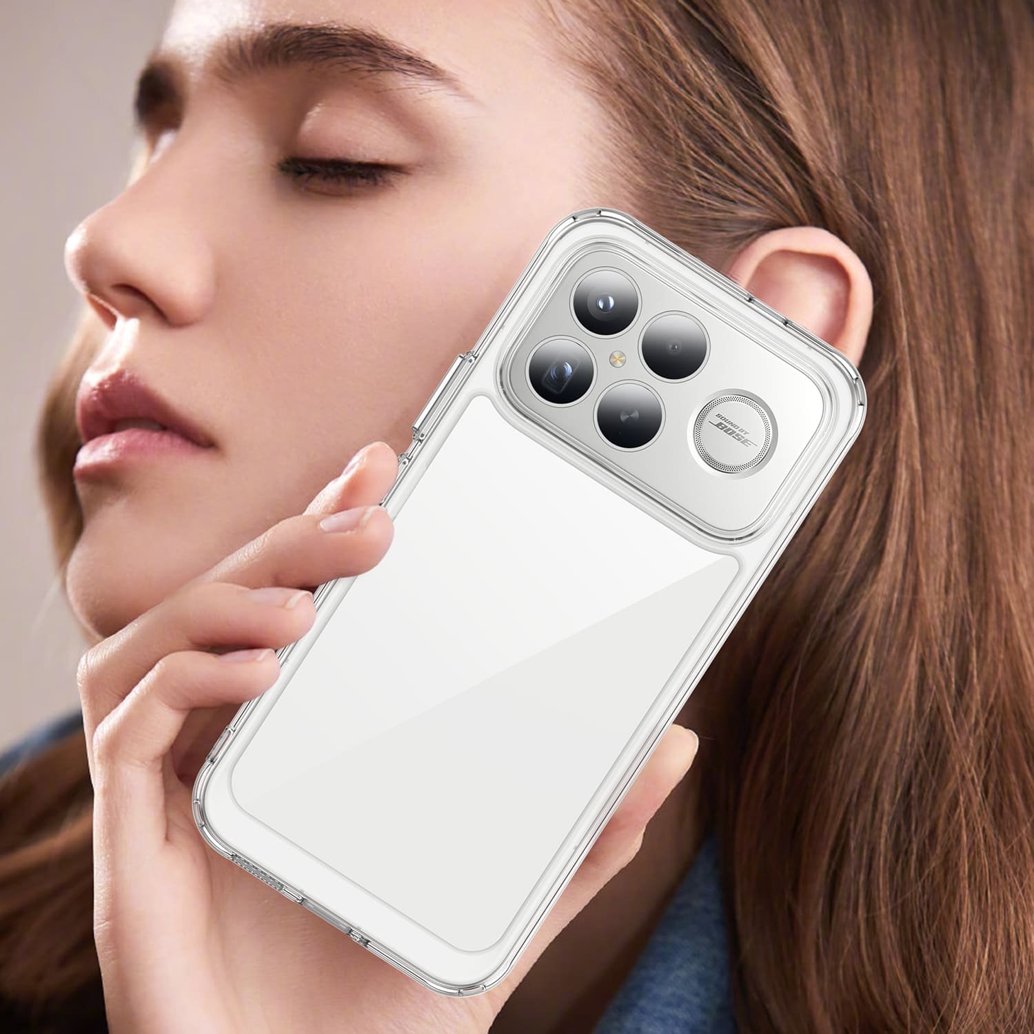 POCO F8 Ultra dėklas su apsauginiu stiklu, skaidrus - Image 8