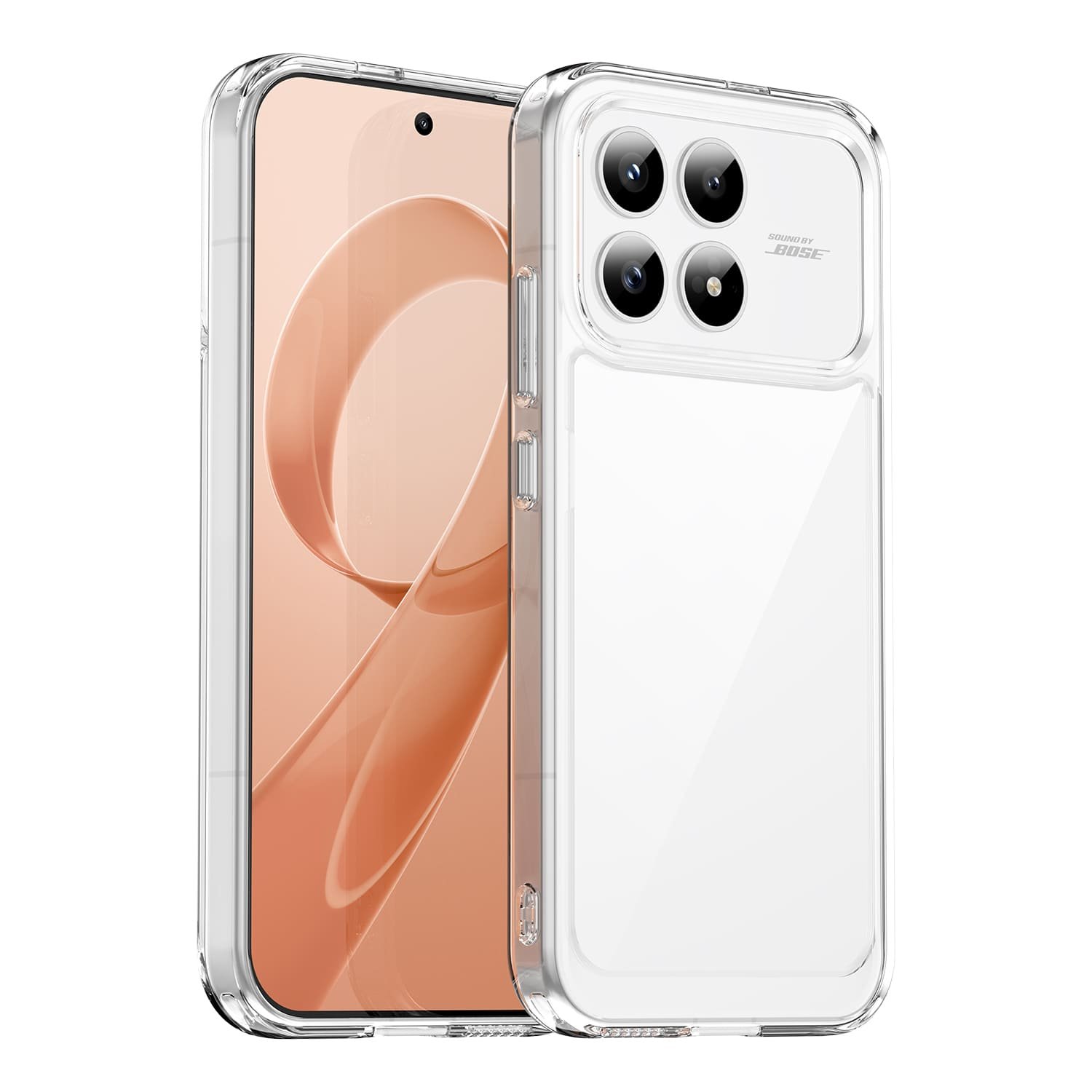 POCO F8 Pro dėklas su apsauginiu stiklu, skaidrus - Image 2