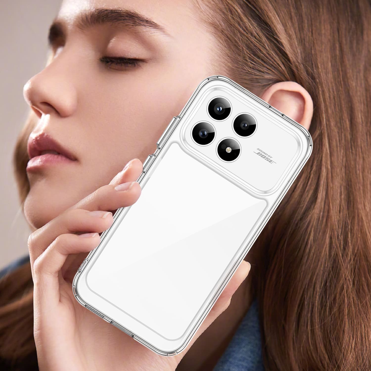 POCO F8 Pro dėklas su apsauginiu stiklu, skaidrus - Image 8